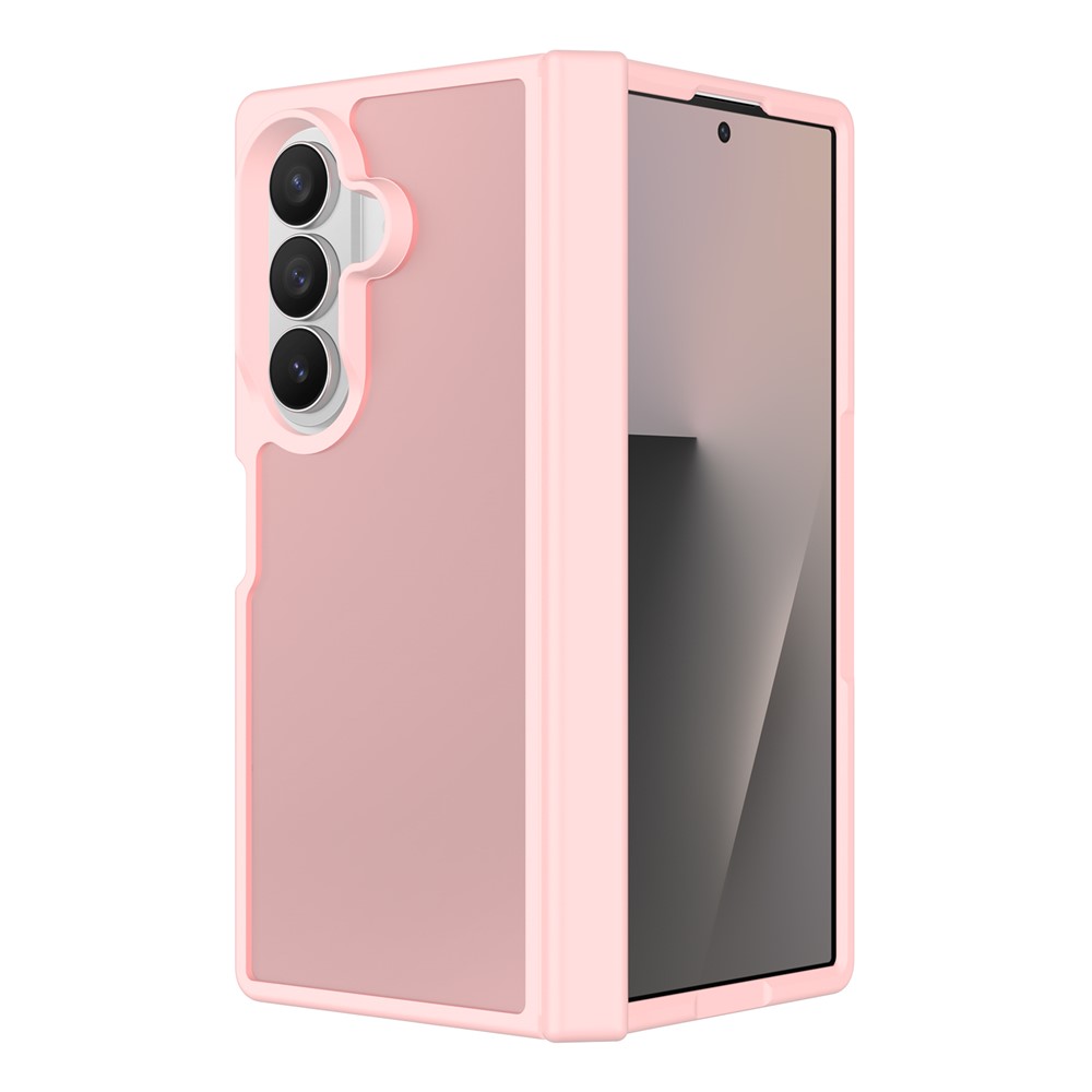 Samsung Galaxy Z Fold 8 Ultra - Hinge Protection Translucent Matte With Front Frame Pink — estuche