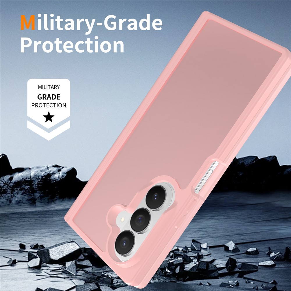 Samsung Galaxy Z Fold 8 Ultra - Hinge Protection Translucent Matte With Front Frame Pink — estuche (foto 6 de 7)