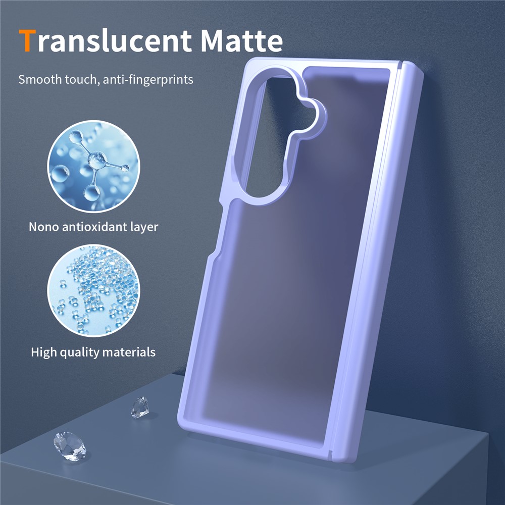 Samsung Galaxy Z Fold 8 Ultra - Hinge Protection Translucent Matte With Front Frame Purple — estuche (foto 5 de 7)