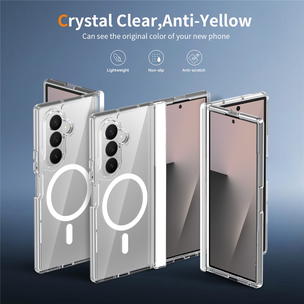 Samsung Galaxy Z Fold 8 Ultra - Magnetic Hinge Protection Clear With Front Frame Transparent — estuche (foto 4 de 7)