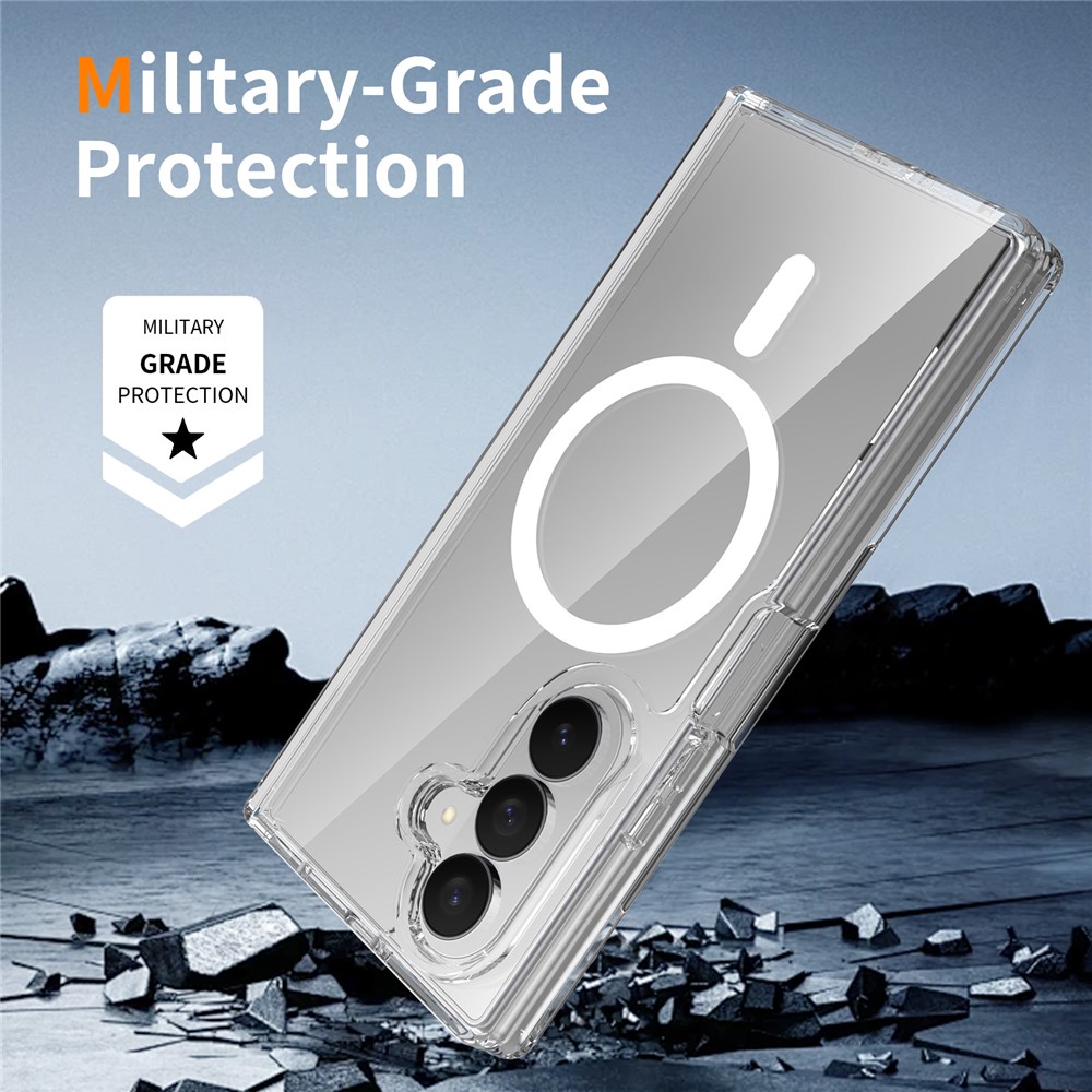 Samsung Galaxy Z Fold 8 Ultra - Magnetic Hinge Protection Clear With Front Frame Transparent — estuche (foto 7 de 7)