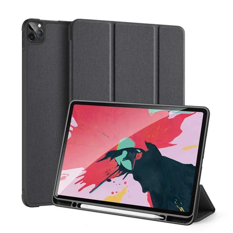 iPad Pro 12.9 2020 - DUX DUCIS Domo Series Black — estuche (foto 3 de 6)