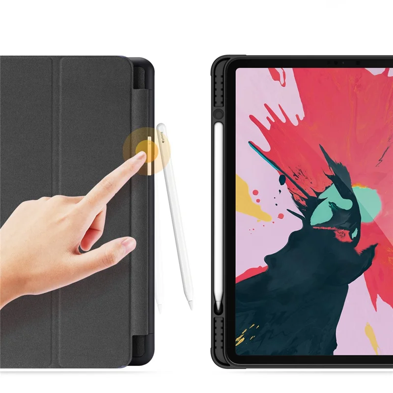 iPad Pro 12.9 2020 - DUX DUCIS Domo Series Black — estuche (foto 4 de 6)