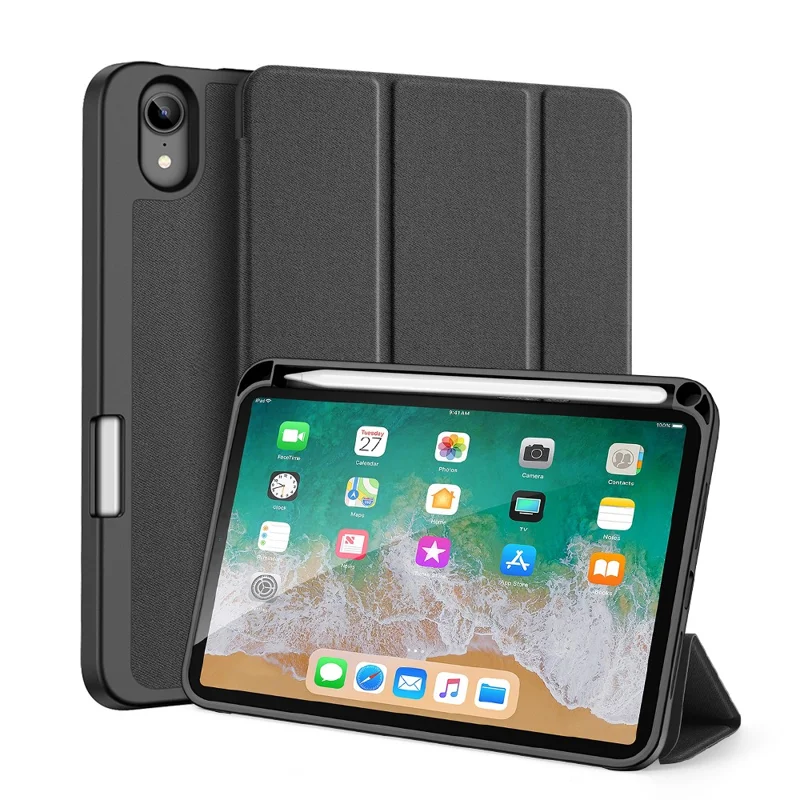 iPad Mini 6 - DUX DUCIS Domo Series Black — estuche (foto 2 de 6)