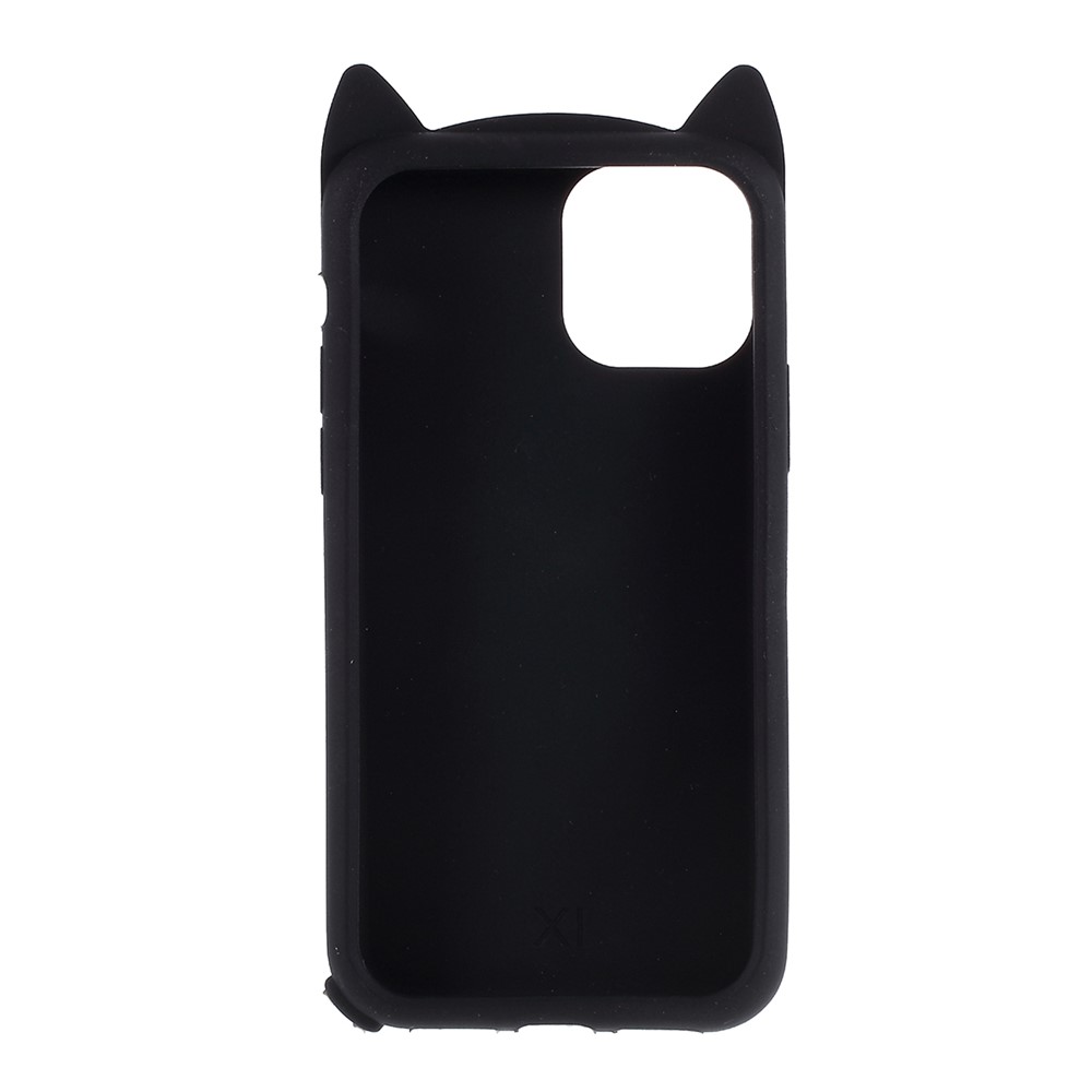 iPhone 11 - 3D Silicone Mustache Cat Black — estuche (foto 3 de 6)