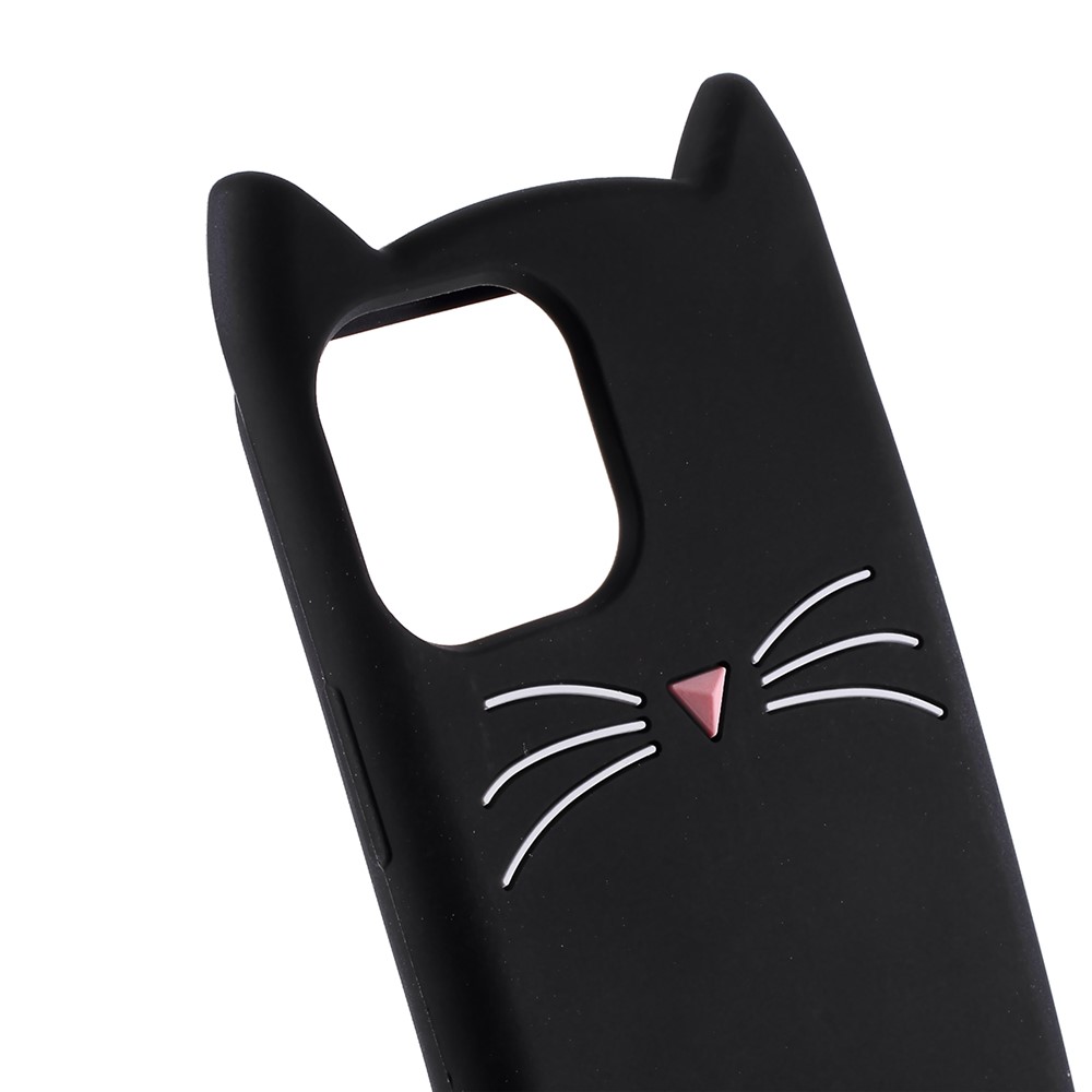 iPhone 11 - 3D Silicone Mustache Cat Black — estuche (foto 4 de 6)