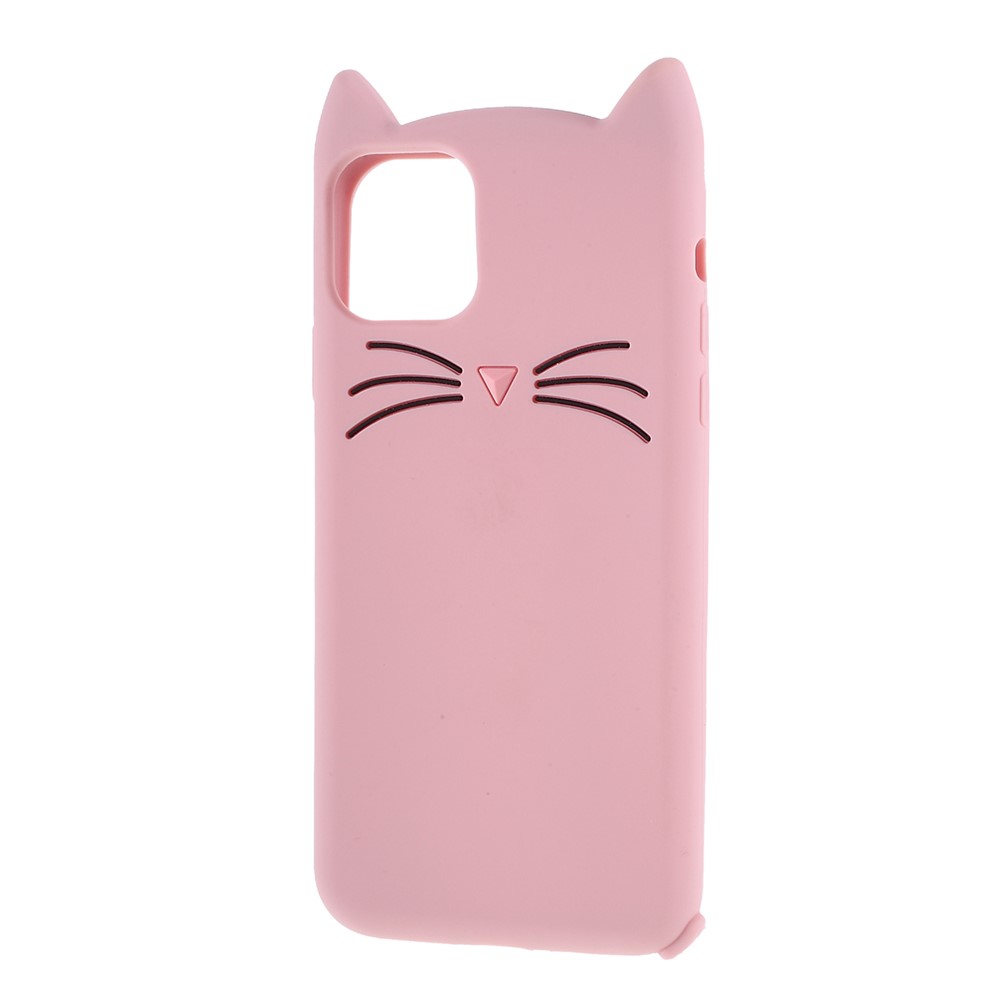 iPhone 11 - 3D Silicone Mustache Cat Pink — estuche (foto 2 de 5)