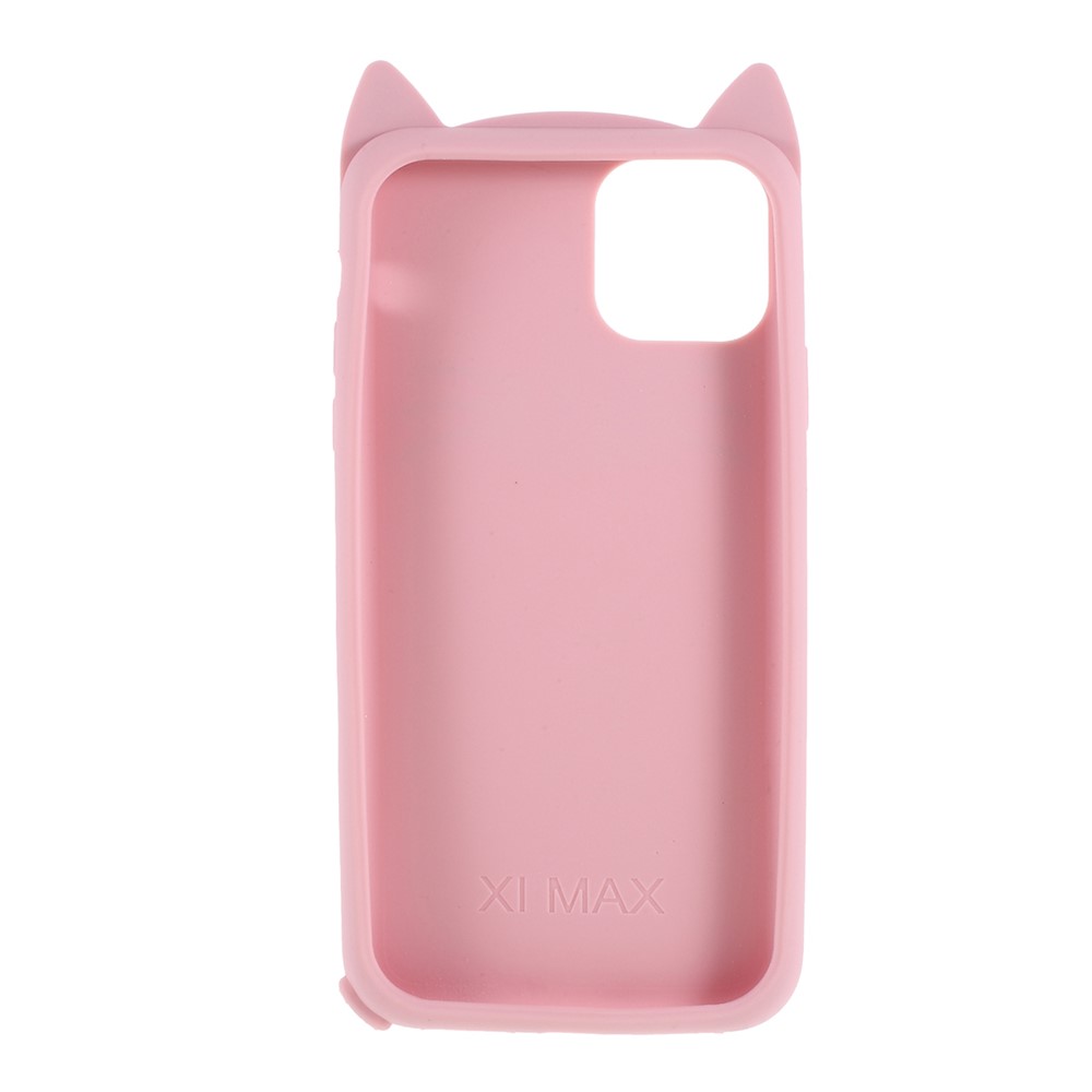 iPhone 11 - 3D Silicone Mustache Cat Pink — estuche (foto 3 de 5)