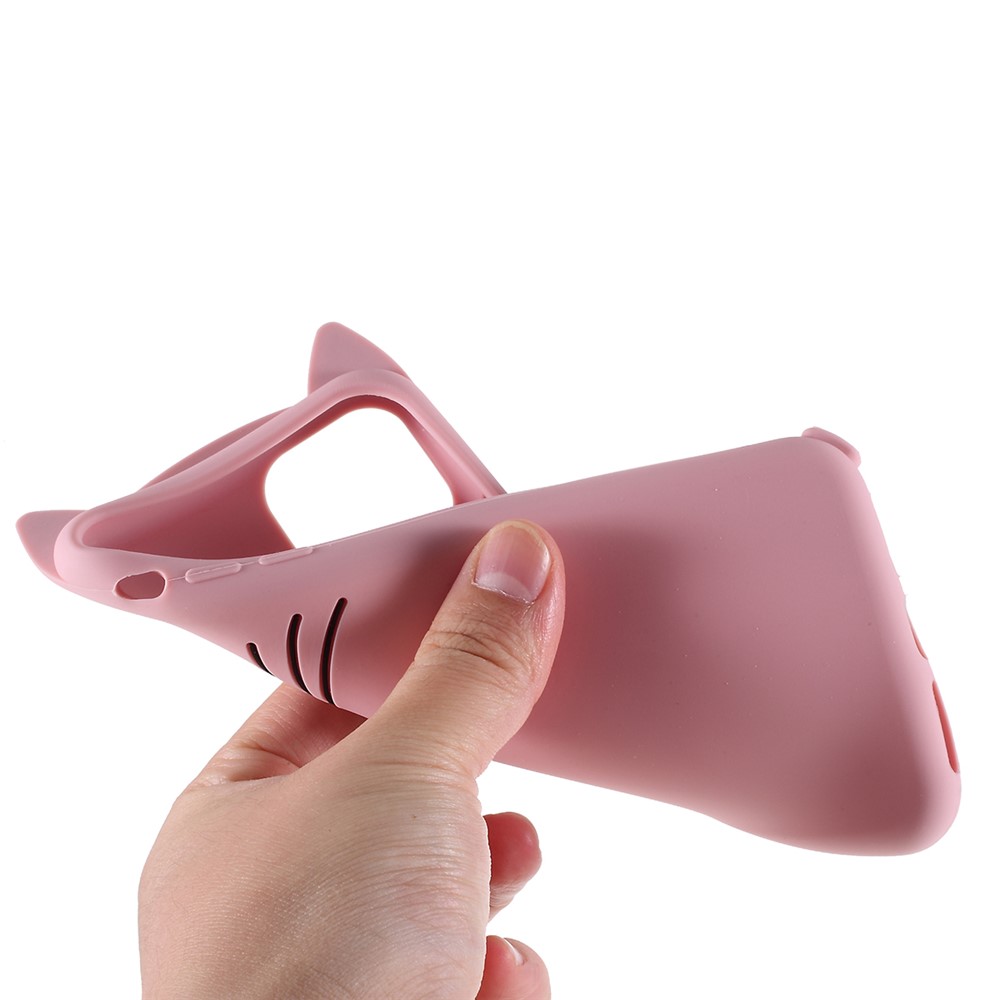 iPhone 11 - 3D Silicone Mustache Cat Pink — estuche (foto 5 de 5)