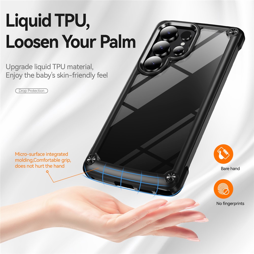 Samsung Galaxy S25 Ultra - Shockproof Clear Black — estuche (foto 3 de 6)
