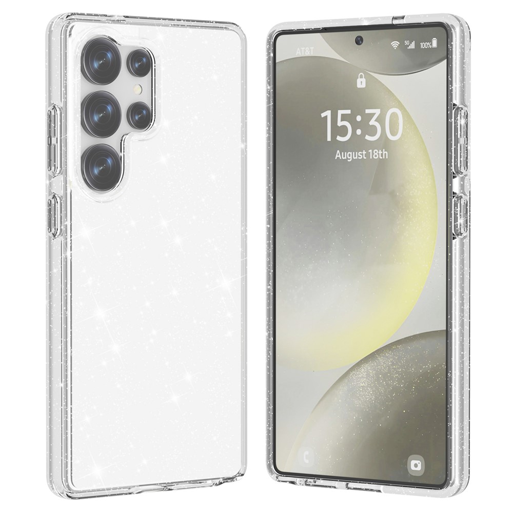 Samsung Galaxy S25 Ultra - TPU Glittery Powder Transparent — estuche (foto 3 de 6)