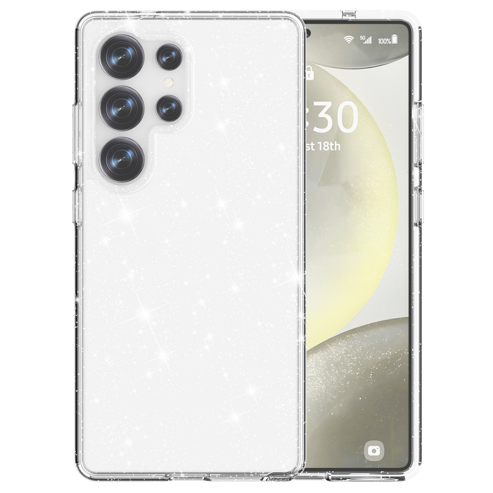 Samsung Galaxy S25 Ultra - TPU Glittery Powder Transparent — estuche (foto 4 de 6)