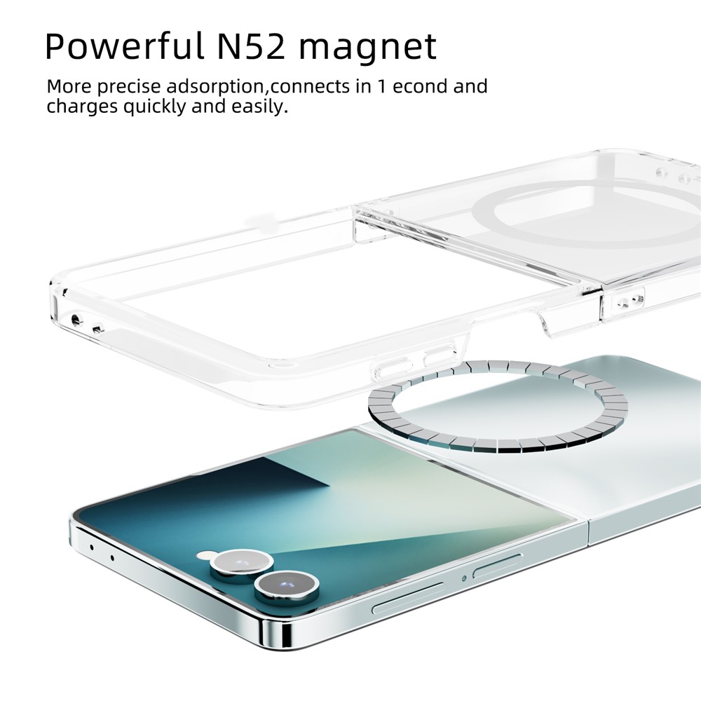 Samsung Galaxy Z Flip 7 - ABEEL Clear Case With MagSafe — estuche (foto 3 de 6)