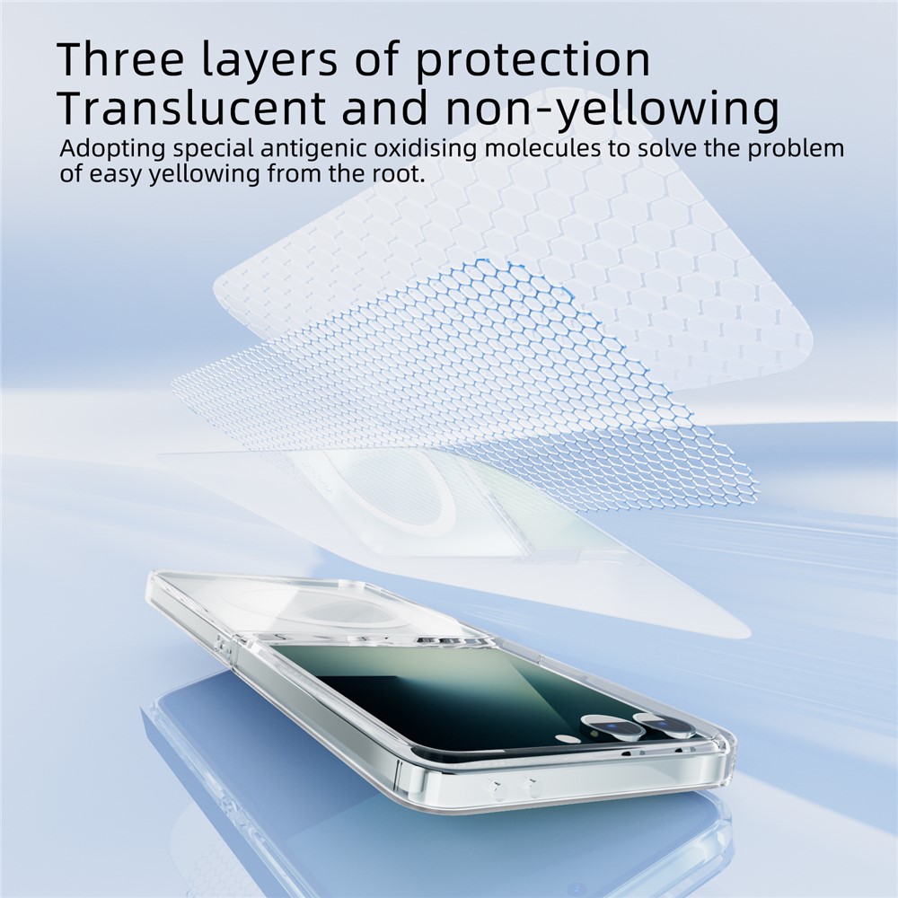 Samsung Galaxy Z Flip 7 - ABEEL Clear Case With MagSafe — estuche (foto 4 de 6)