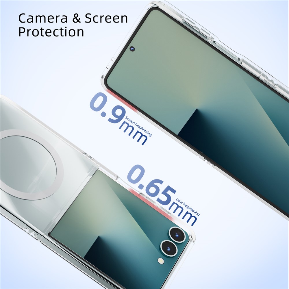 Samsung Galaxy Z Flip 7 - ABEEL Clear Case With MagSafe — estuche (foto 5 de 6)