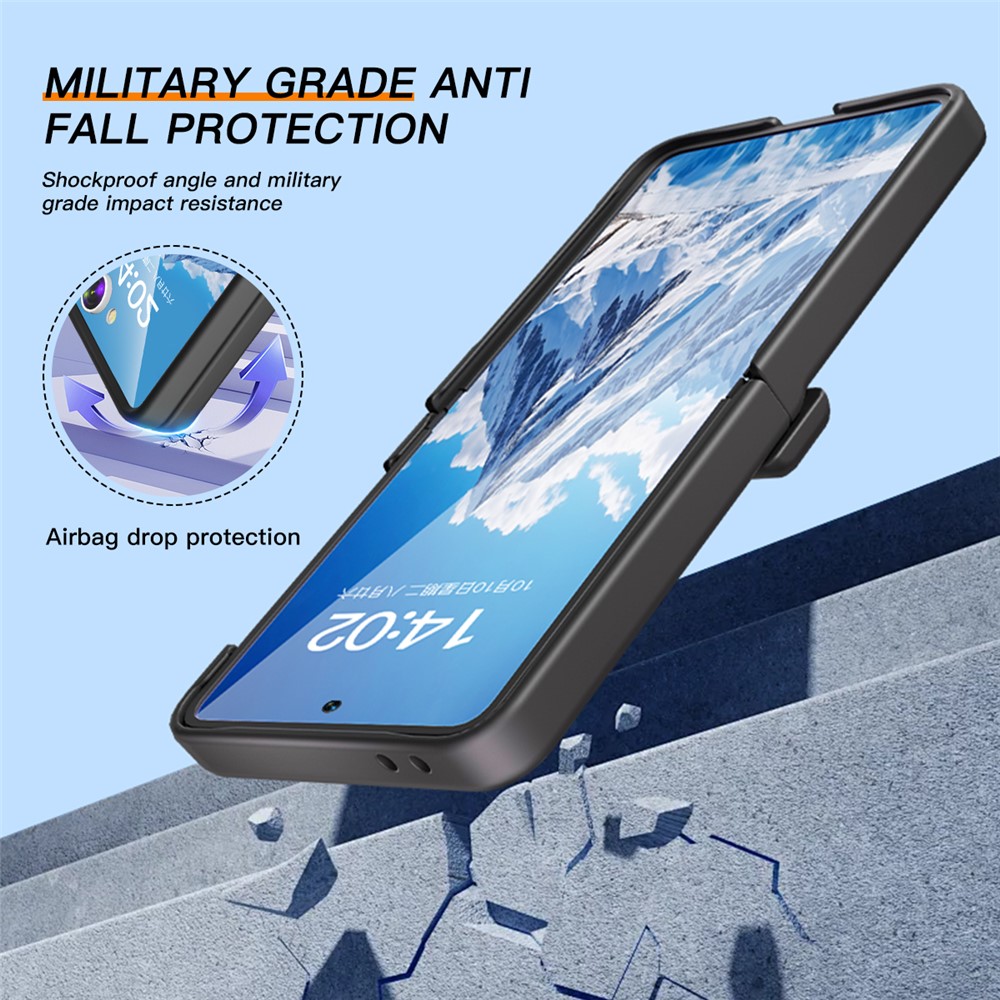 Samsung Galaxy Z Flip 7 - Kickstand Case Built-In Black — estuche (foto 4 de 6)