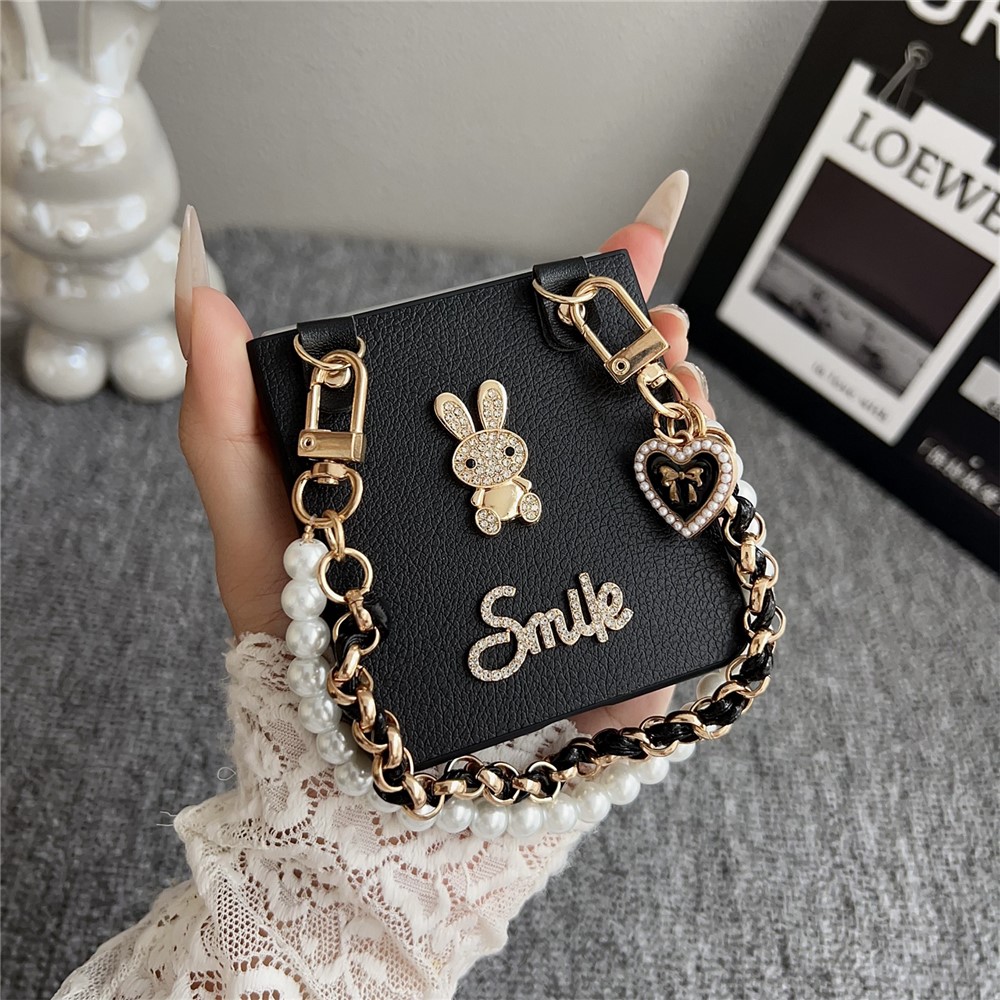 Samsung Galaxy Z Flip 7 - Litchi Texture Smile Rabbit — estuche (foto 4 de 6)