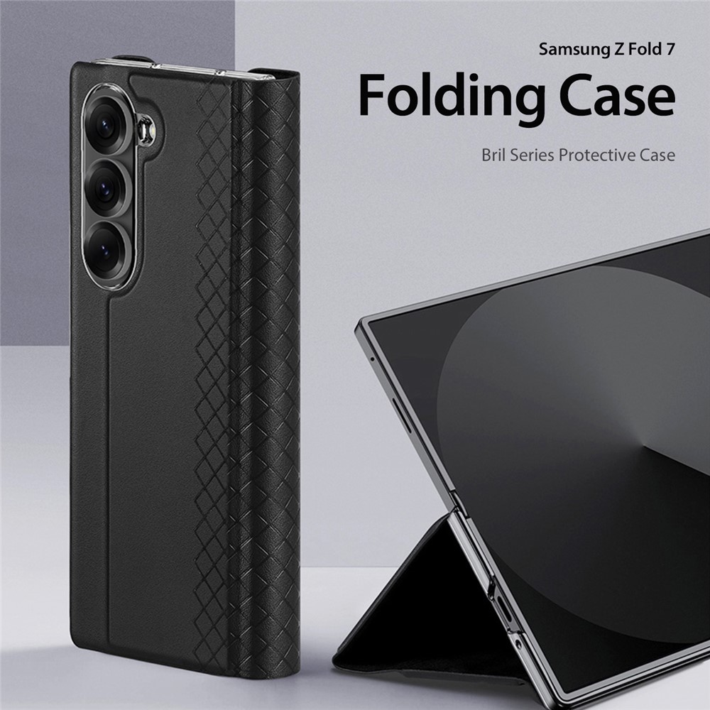 Samsung Galaxy Z Fold 7 - DUX DUCIS Series Bril With Stand Black — estuche (foto 5 de 6)