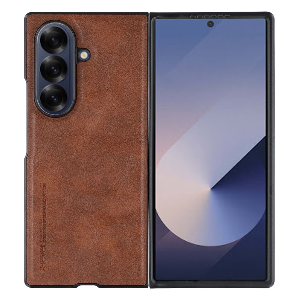 Samsung Galaxy Z Fold 7 - X-LEVEL Series Bojue 3 Leather Brown — estuche