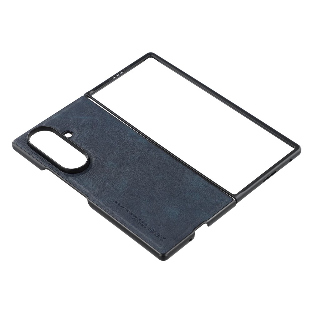 Samsung Galaxy Z Fold 7 - X-LEVEL Series Bojue 3 Leather Blue — estuche (foto 3 de 5)