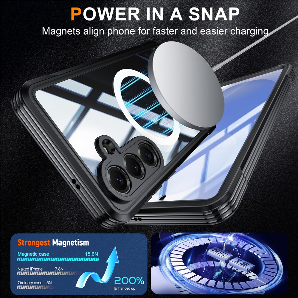 Samsung Galaxy S26 Plus - 360 Magnetic Case Grey — estuche (foto 5 de 6)