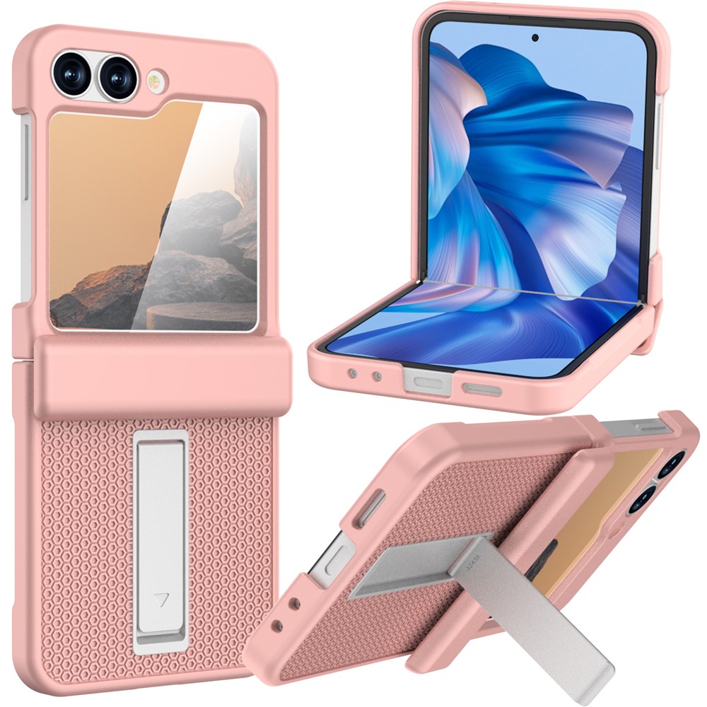 Samsung Galaxy Z Flip 7 FE - GW182 Kickstand Case Pink — estuche
