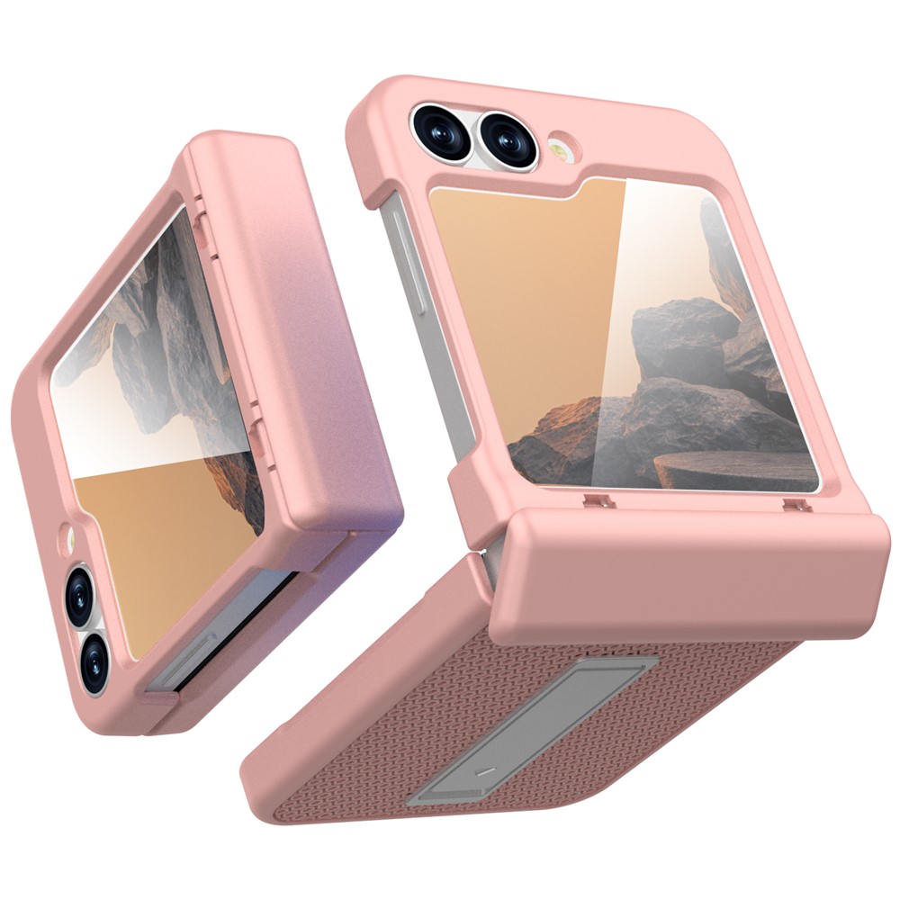 Samsung Galaxy Z Flip 7 FE - GW182 Kickstand Case Pink — estuche (foto 2 de 6)