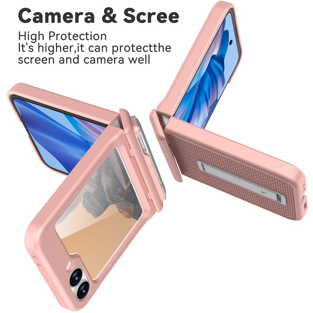 Samsung Galaxy Z Flip 7 FE - GW182 Kickstand Case Pink — estuche (foto 3 de 6)
