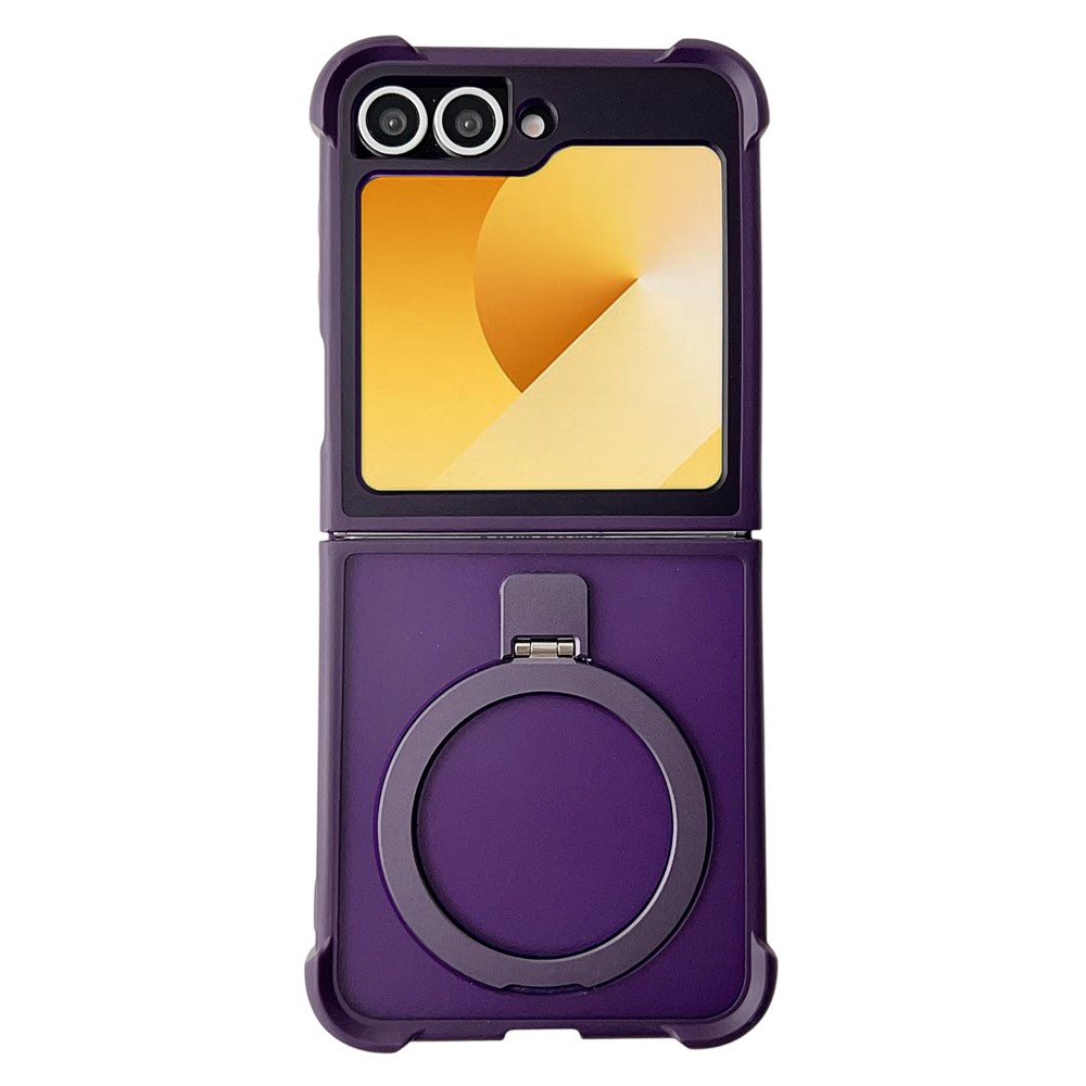 Samsung Galaxy Z Flip 7 FE - Shockproof Matte Kickstand Case Purple — estuche