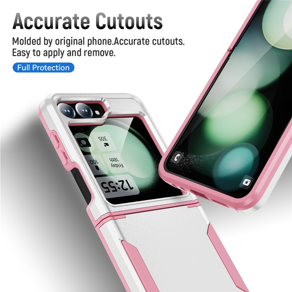 Samsung Galaxy Z Flip 7 FE - Drop Protective Military Withe/Pink — estuche (foto 3 de 6)