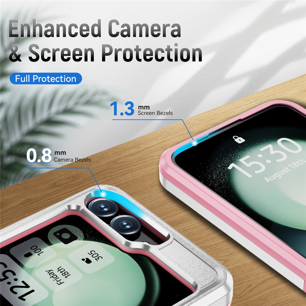 Samsung Galaxy Z Flip 7 FE - Drop Protective Military Withe/Pink — estuche (foto 6 de 6)