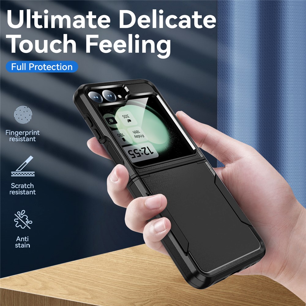 Samsung Galaxy Z Flip 7 FE - Drop Protective Military Black — estuche (foto 4 de 6)