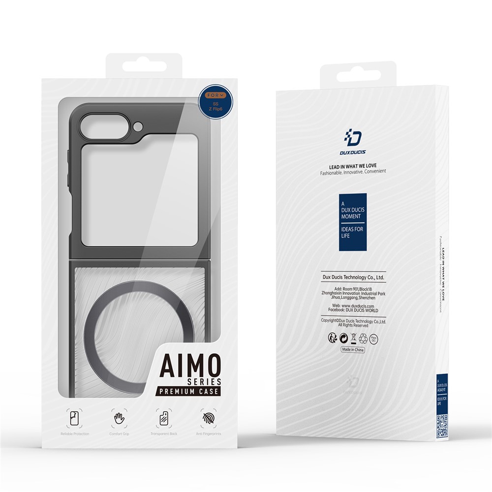 Samsung Galaxy Z Flip 7 FE - DUX DUCIS Aimo Series Black — estuche (foto 3 de 6)