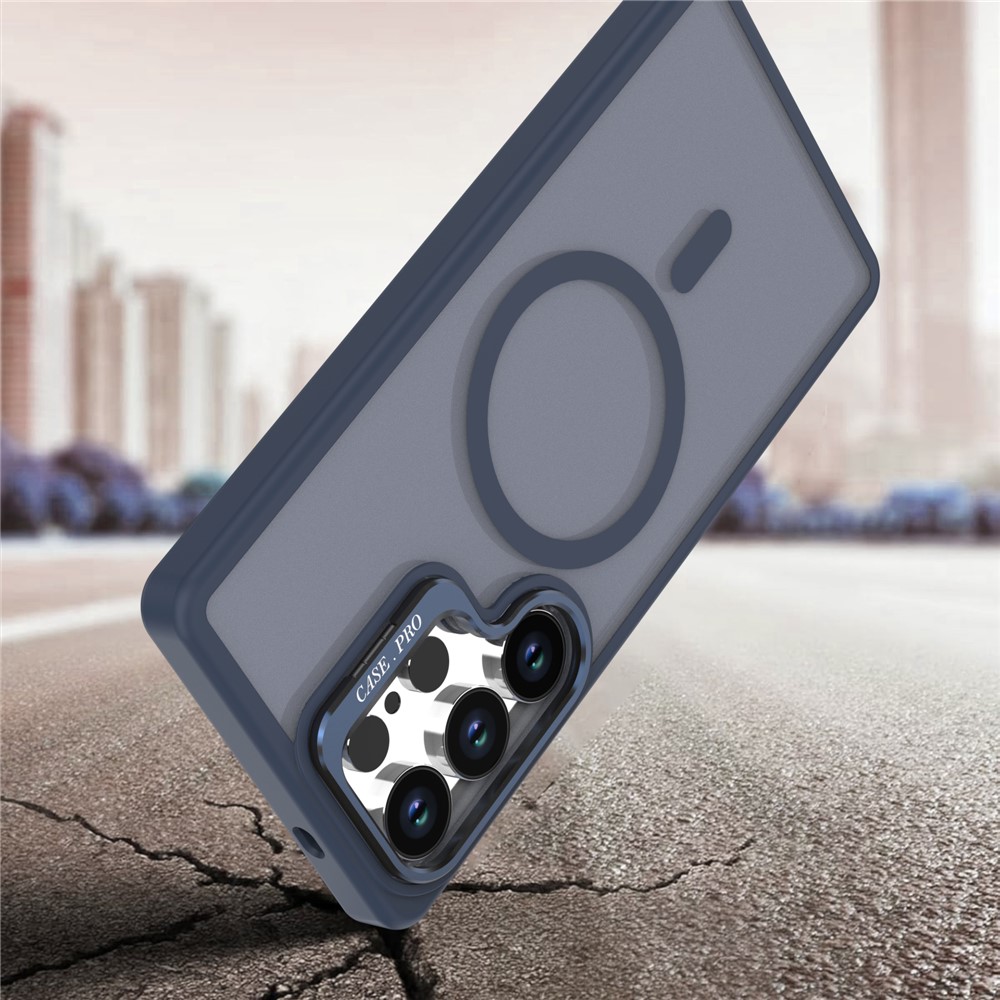 Samsung Galaxy S25 Ultra - Foldable Kickstand Matte TPU Blue — estuche (foto 6 de 6)