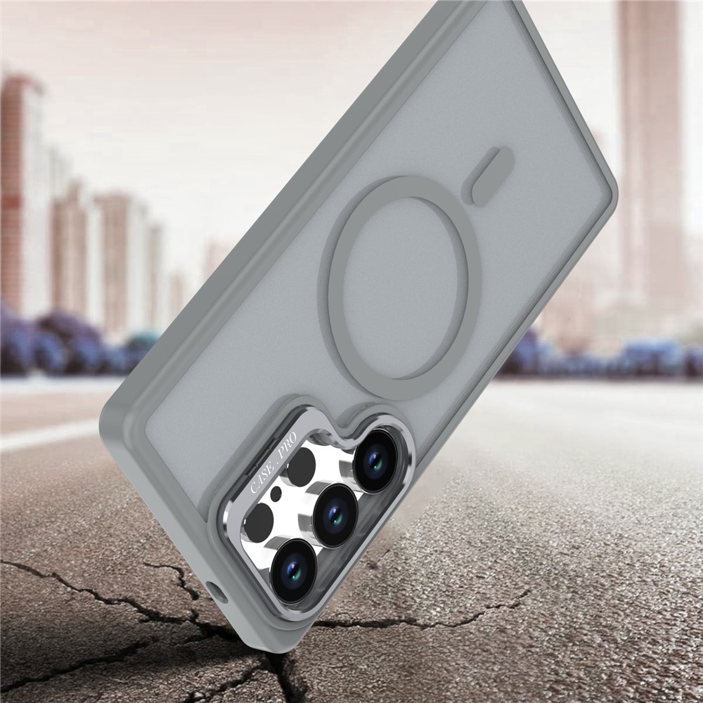 Samsung Galaxy S25 Ultra - Foldable Kickstand Matte TPU Grey — estuche (foto 6 de 6)