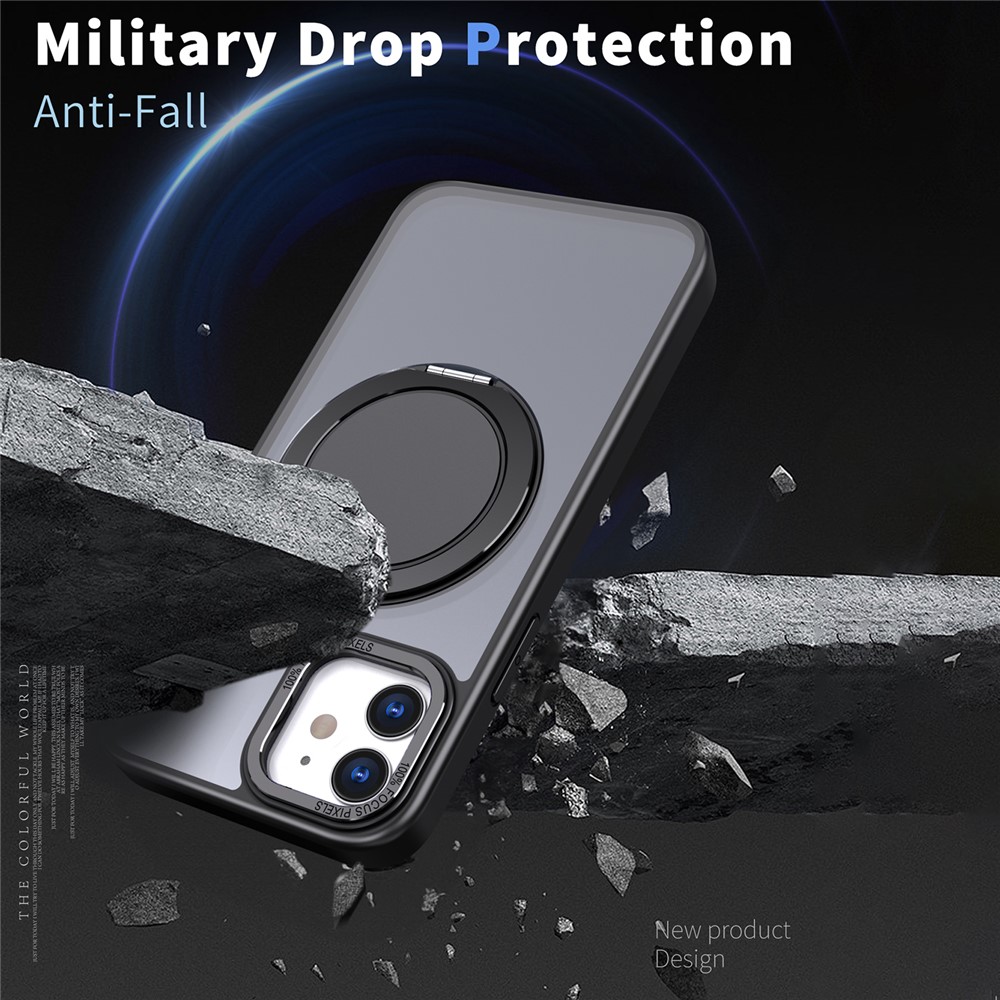 iPhone 11 - Case Ring Holder Kickstand Black — estuche (foto 3 de 6)
