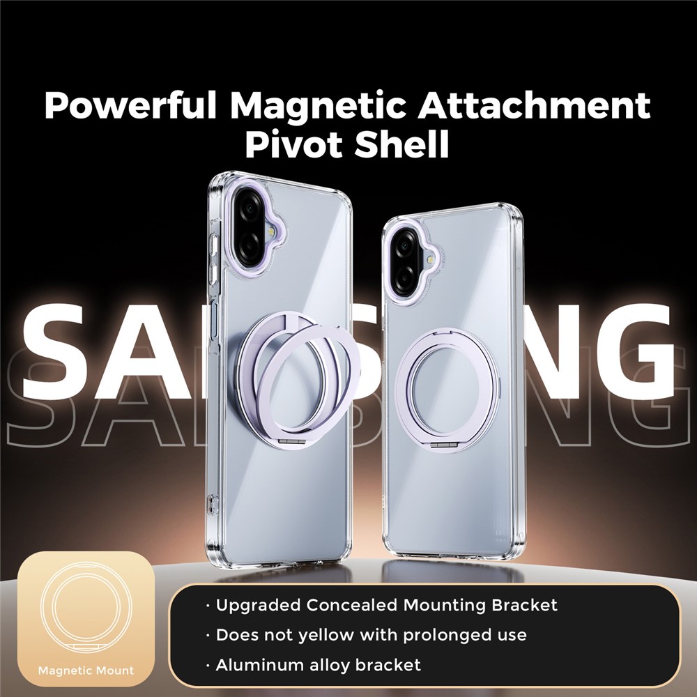 Samsung Galaxy A07 - ABEEL Magnetic Rotating Shockproof Purple — estuche (foto 2 de 2)