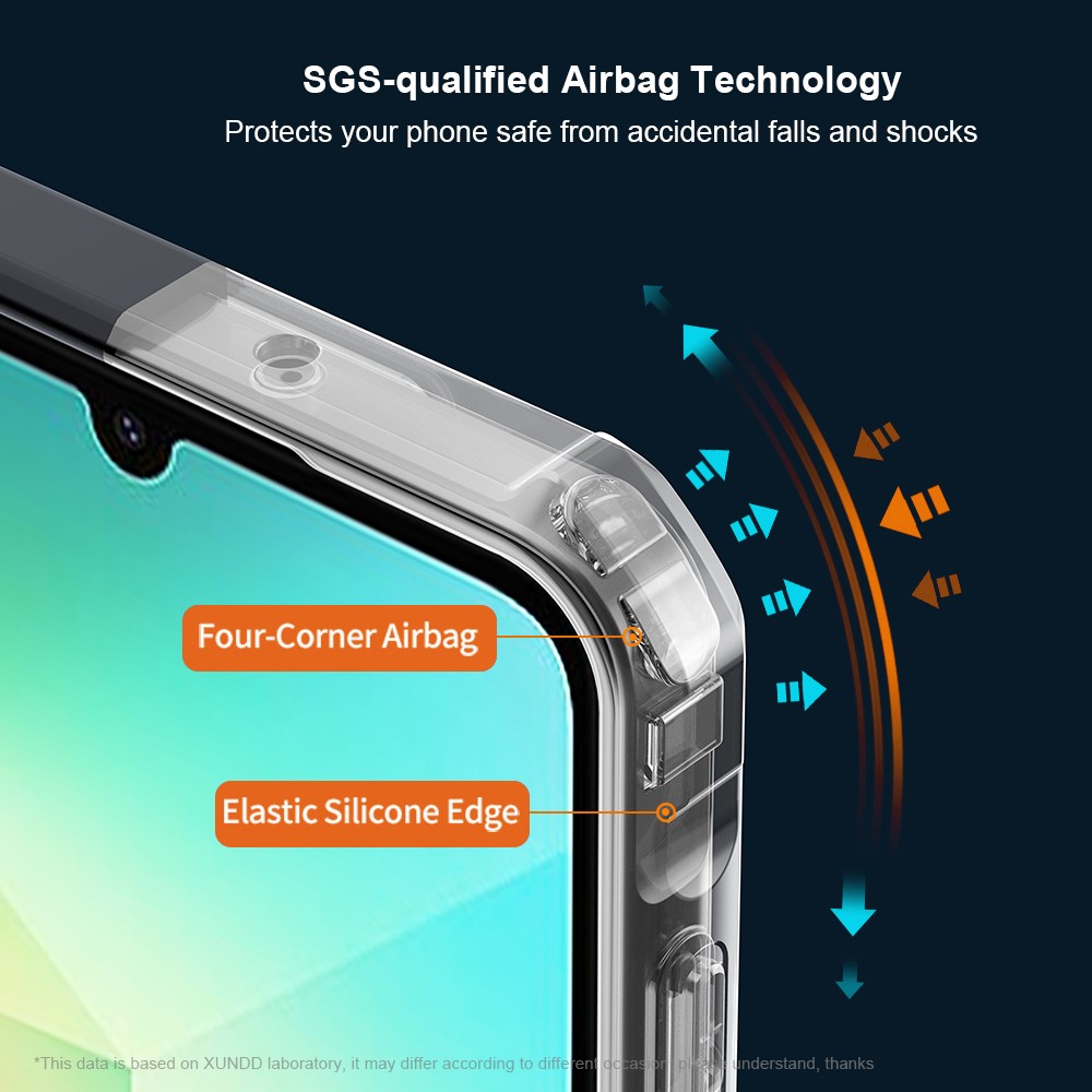 Samsung Galaxy A07 - XUNDD Acrylic Clear Black — estuche (foto 4 de 6)