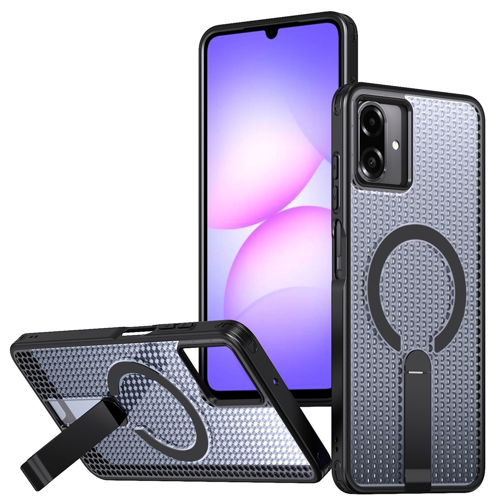 Samsung Galaxy A07 - Magnetic Kickstand Grid Black — estuche