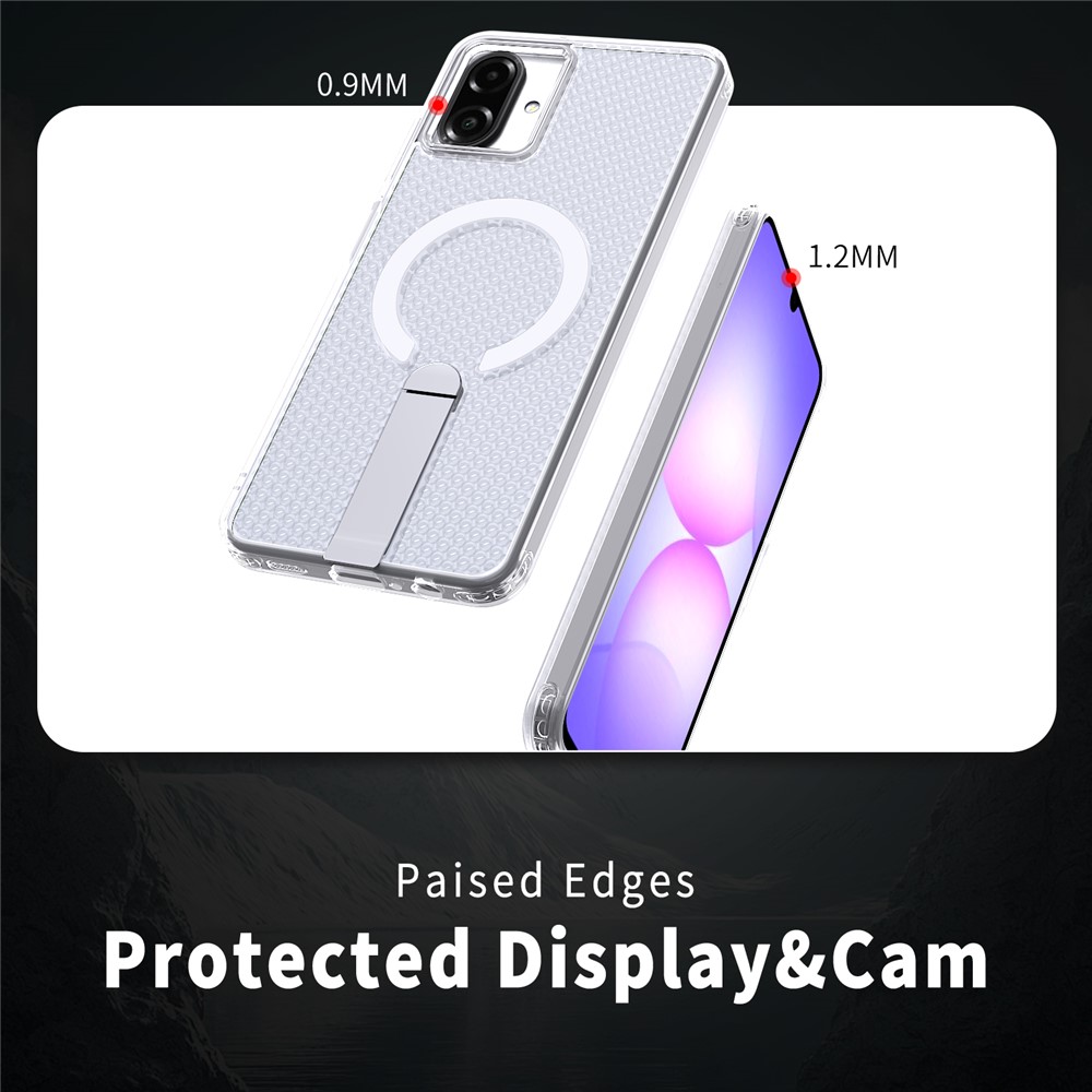 Samsung Galaxy A07 - Magnetic Kickstand Grid Transparent — estuche (foto 4 de 6)