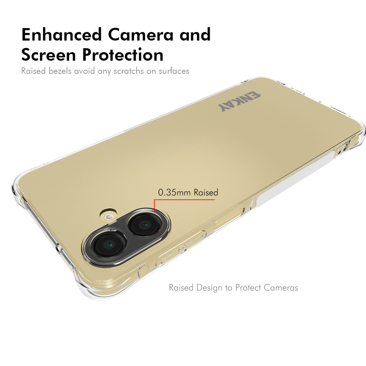 Samsung Galaxy A07 - ENKAY TPU Transparent — estuche (foto 3 de 6)