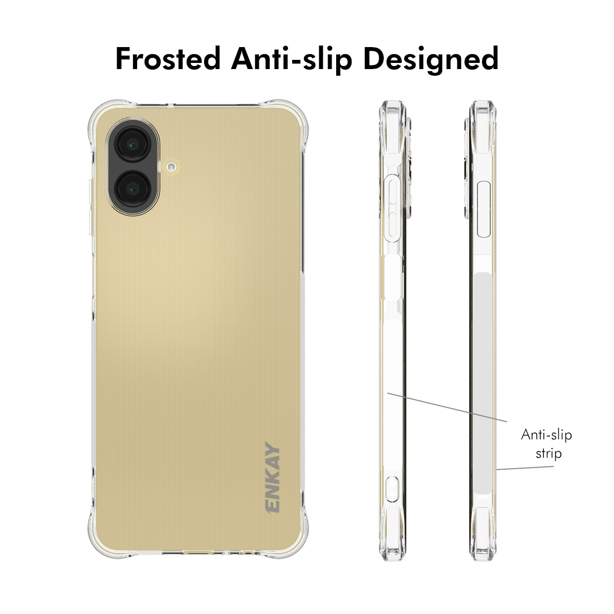Samsung Galaxy A07 - ENKAY TPU Transparent — estuche (foto 4 de 6)