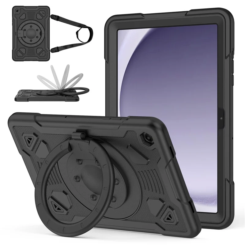 Samsung Galaxy Tab A9/A11 - Shockproof With Handle Strap Black — estuche (foto 2 de 6)