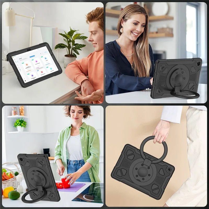 Samsung Galaxy Tab A9/A11 - Shockproof With Handle Strap Black — estuche (foto 6 de 6)