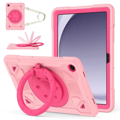Samsung Galaxy Tab A9/A11 - Shockproof With Handle Strap Pink — estuche