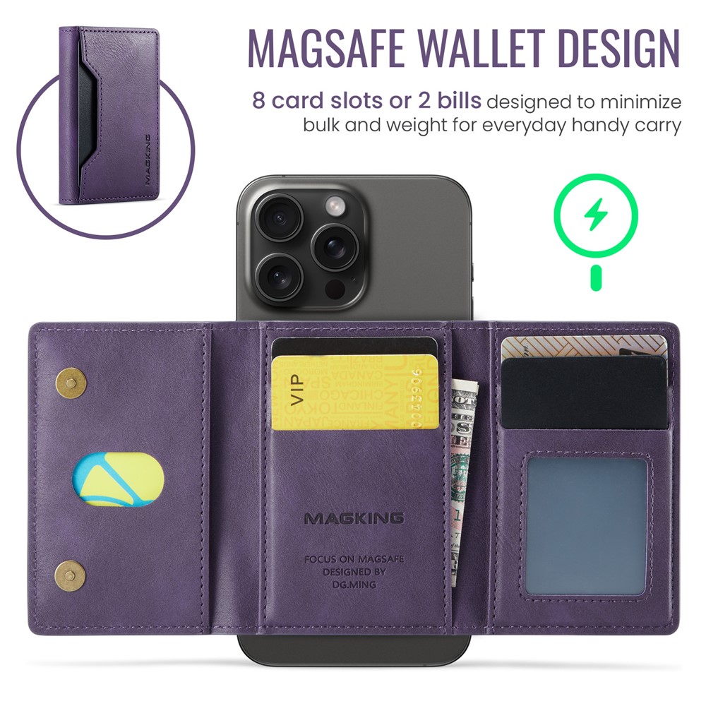Wallet Bag - RFID Magnetic MagSafe Holder Purple — accesorio (foto 4 de 6)
