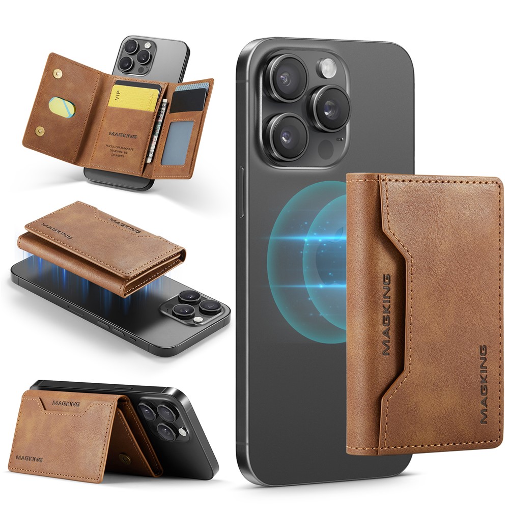 Wallet Bag - RFID Magnetic MagSafe Holder Brown — accesorio