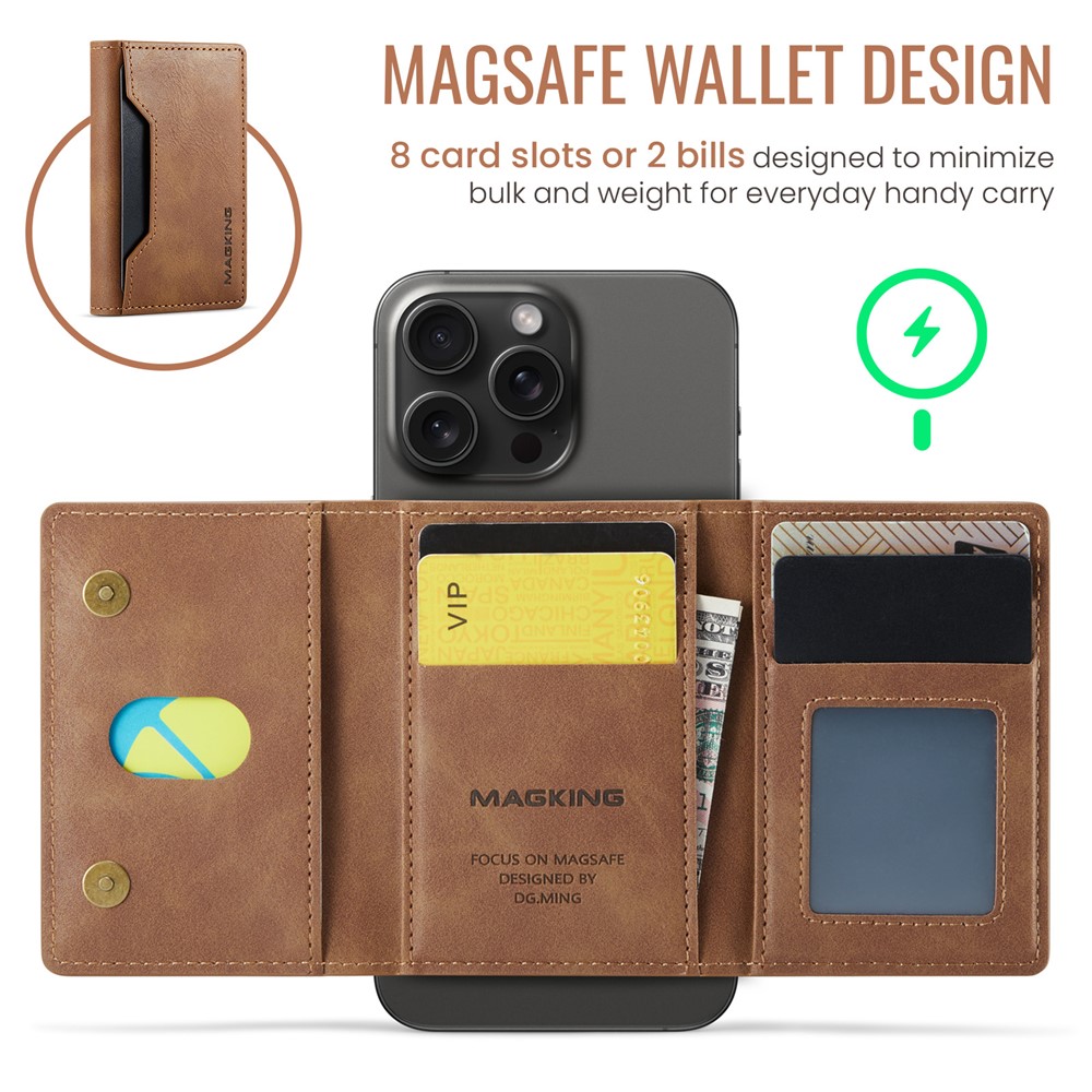 Wallet Bag - RFID Magnetic MagSafe Holder Brown — accesorio (foto 3 de 6)
