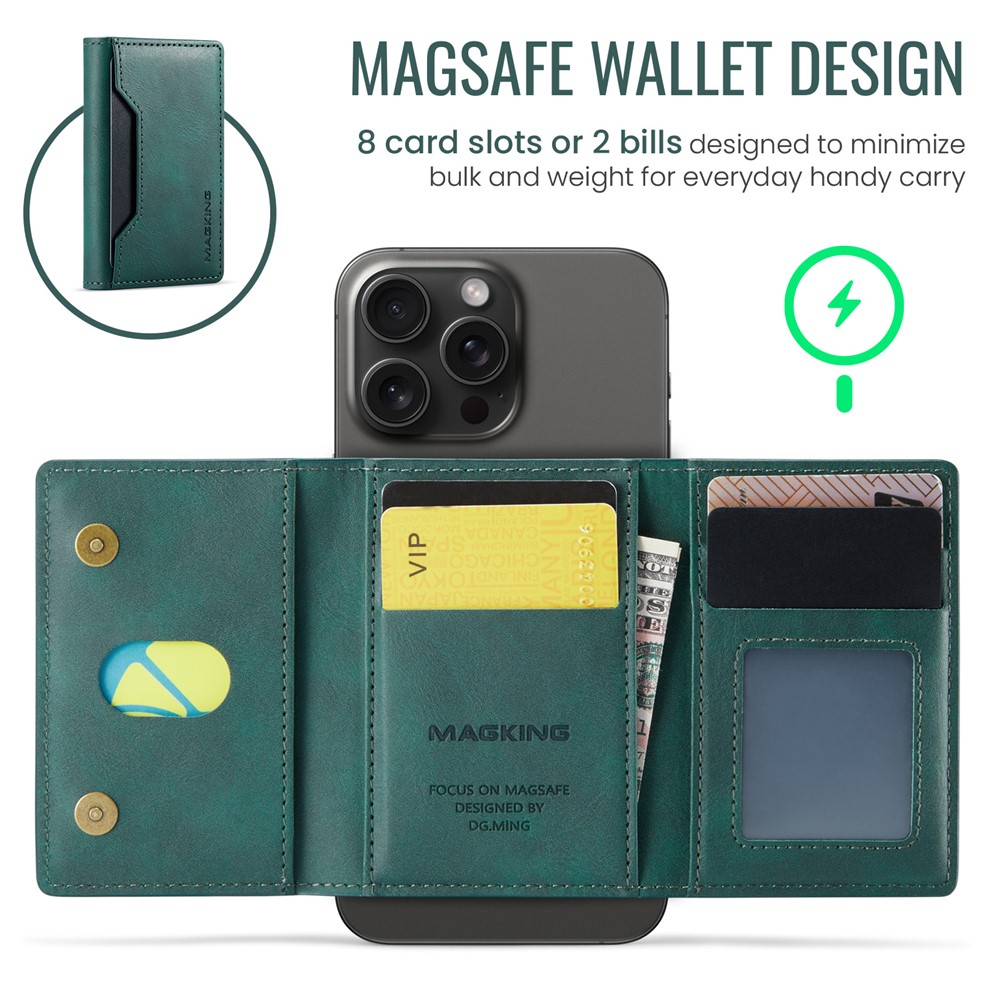 Wallet Bag - RFID Magnetic MagSafe Holder Green — accesorio (foto 4 de 6)