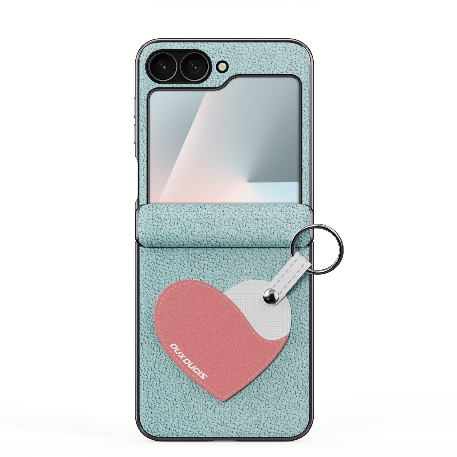 Samsung Galaxy Z Flip 7 FE - DUX DUCIS Luvy Series Blue Heart — estuche (foto 3 de 6)